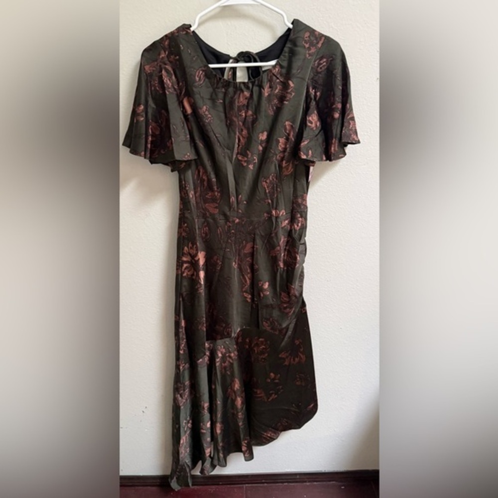 Sandra Darren Dark‎ Floral Midi Dress